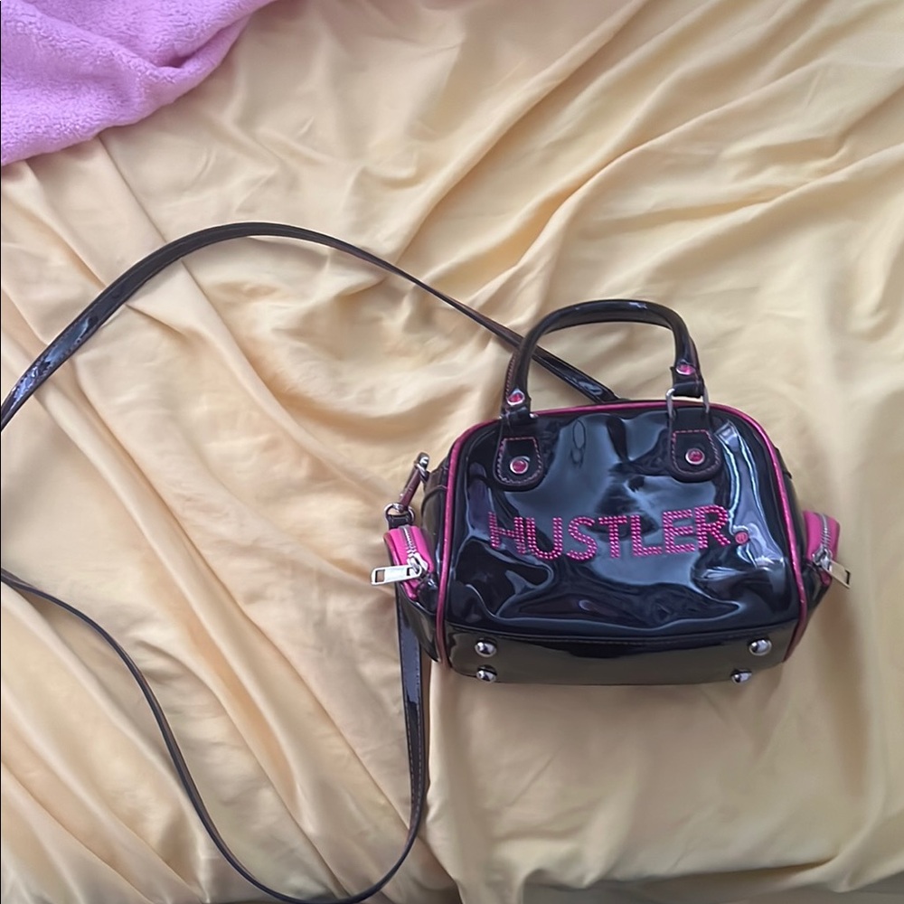 Hustler Hollywood Black and Pink Women's Bag